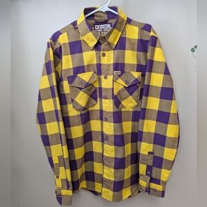 Dixxon Flannel Shirt Purple Yellow The Mamba Plaid Kobe Bryant Lakers M